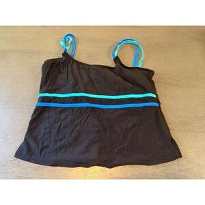 black INCHES AWAY swimsuit top tankini size 12